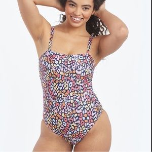 NWT SIZE 10 Summersalt The Wide Strap Oasis in Multicolor Leopard